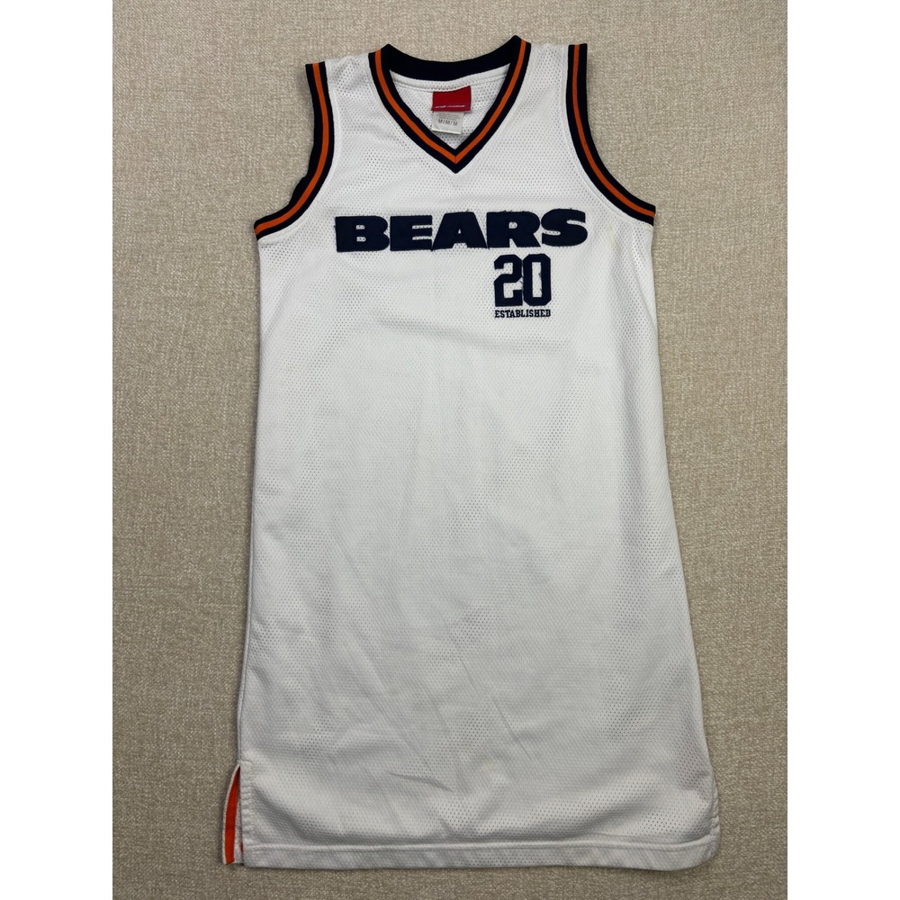 Reebok Chicago Bears Jersey Mens Medium White Mesh Sleeveless Football Top 20